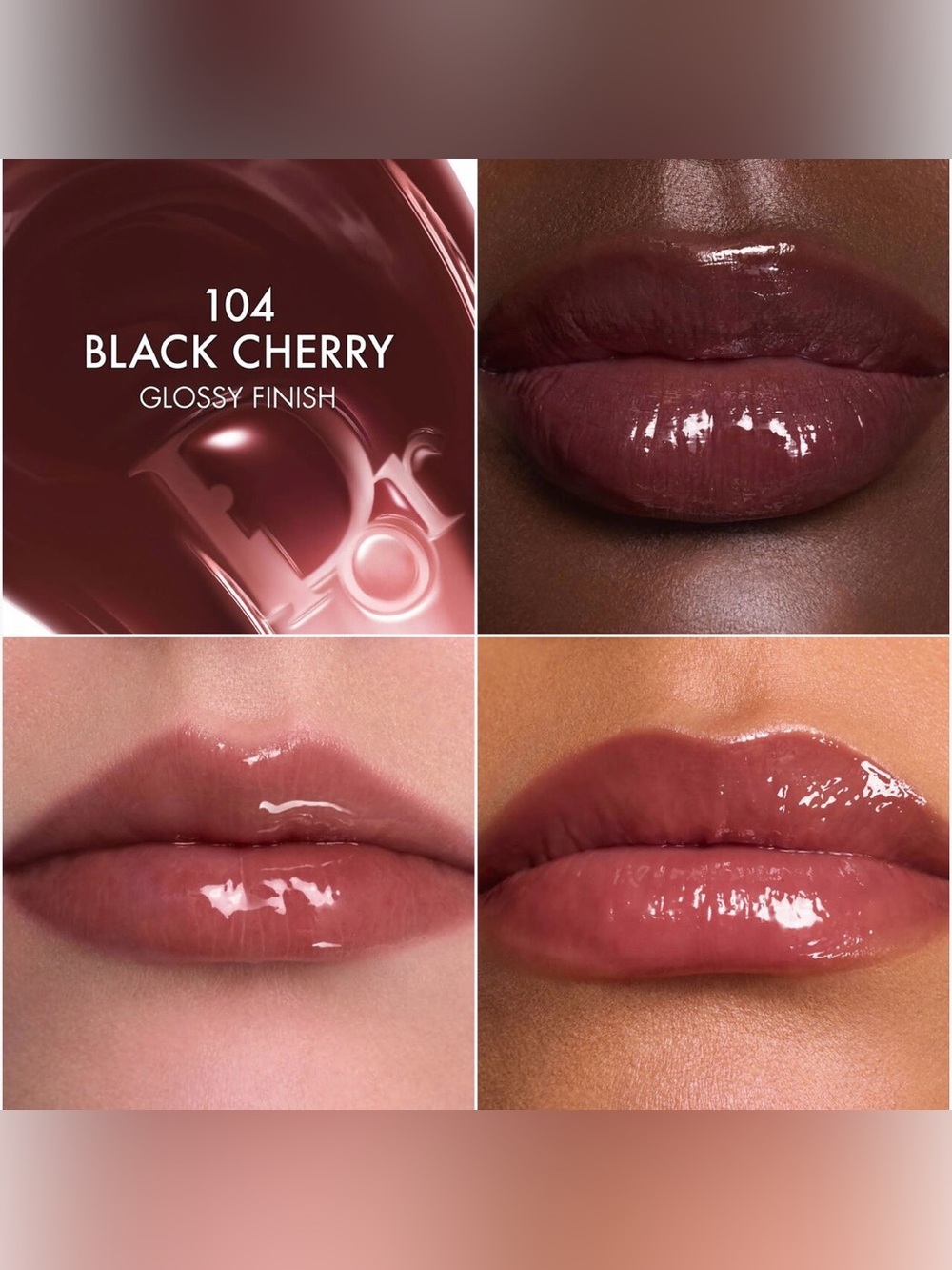 Dior Addict Lip Glow Butter 104 Black Cherry - Picture 5 of 7